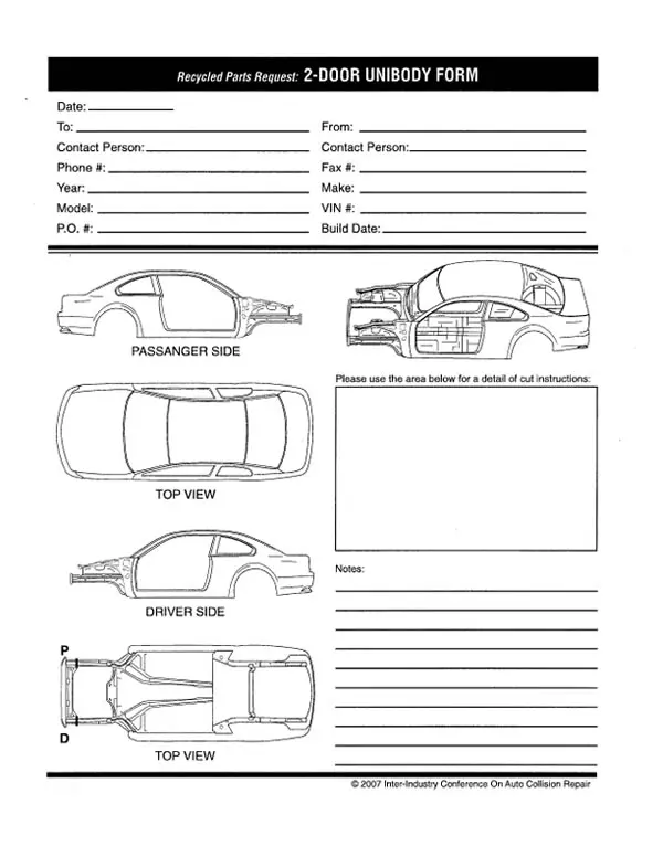 2 Door Unibody Cut Sheet