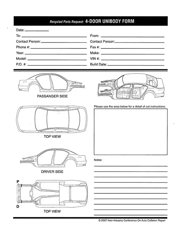 4 Door Unibody Cut Sheet