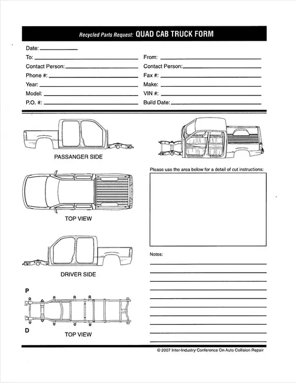 Quad Cab Truck Cut Sheet